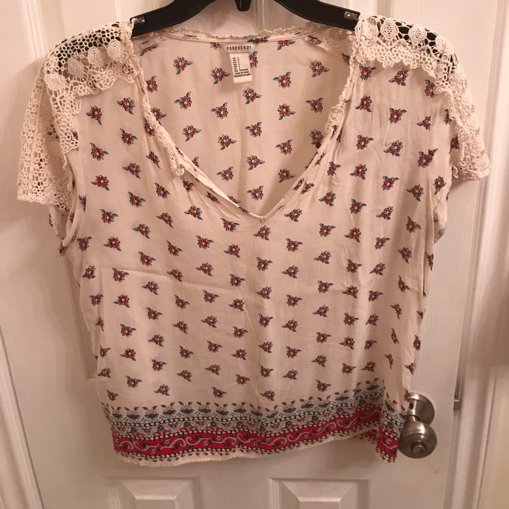 Forever 21 printed blouse